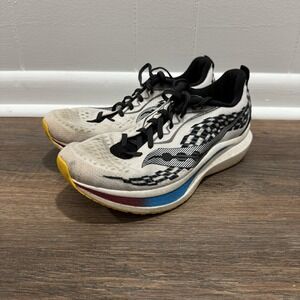 Saucony Athletic Shoes in White, Black, Yellow, and Blue